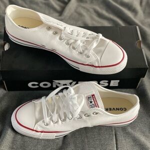 Converse All Star Low Top , All White, Men's Size-10, Women's Size-12